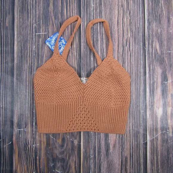 Free People Other - Free People Bralette Womens XS/S Sugar Almond Seamless Rib Knit Brami OB975817